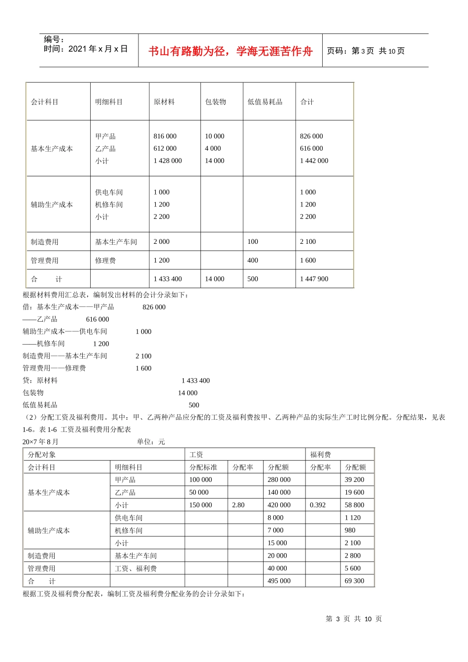 品种法下的成本计算案例解析_第3页