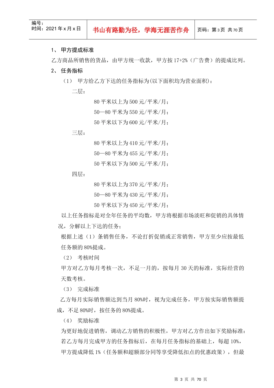 嘉鸿时尚广场商场经营管理手册_第3页