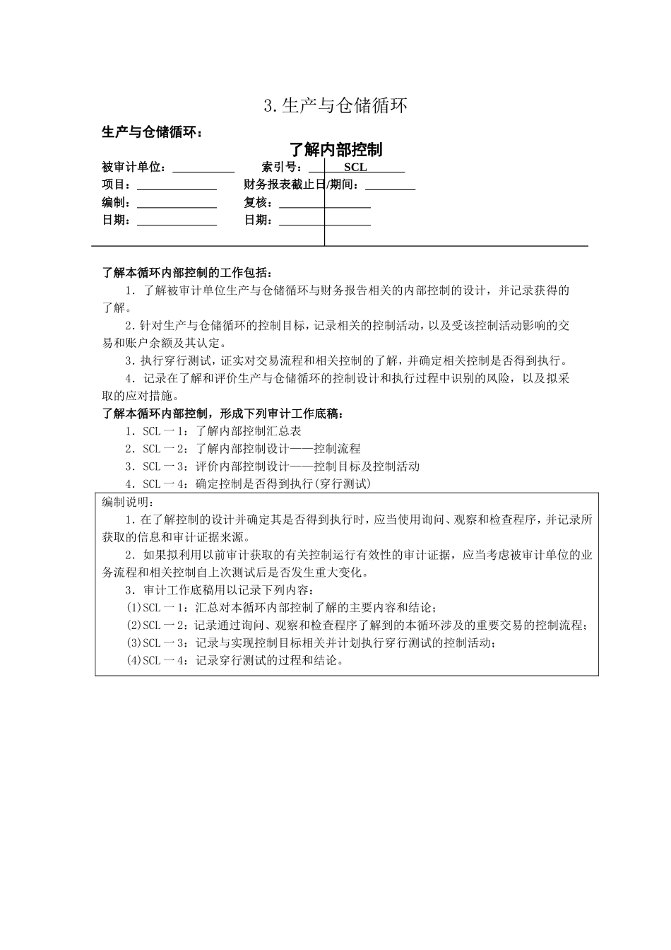 生产与仓储循环知识点梳理汇总_第1页