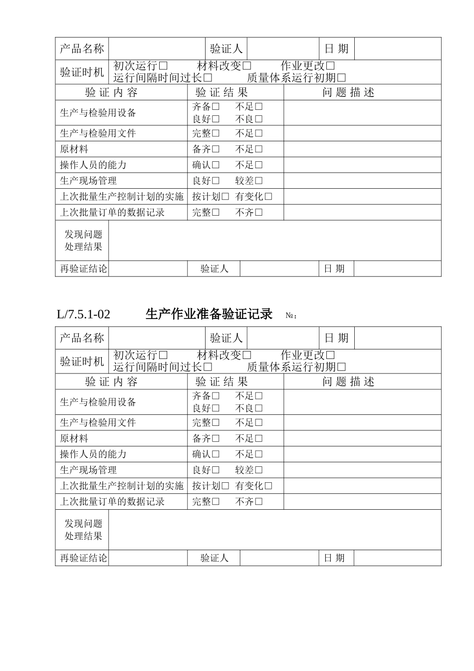生产作业准备验证记录_第3页