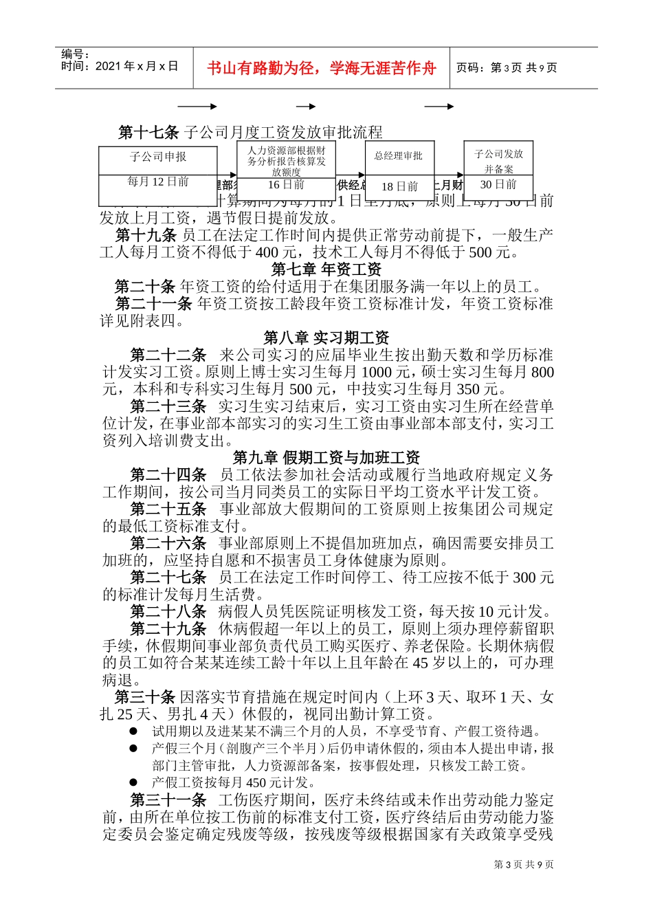 员工薪资管理办法_第3页