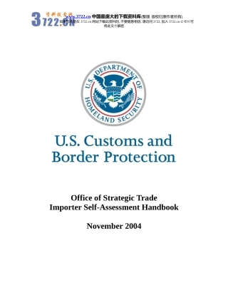 商业办公室战略-进口商自我估价手册(英文版)