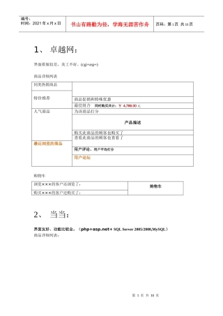 商产品内容页的对比与分析