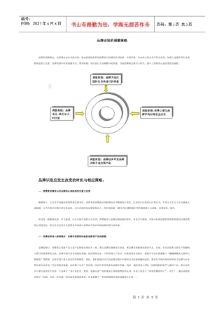 品牌识别的调整策略