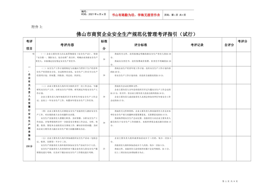 商贸企业规范化管理考评指引_第1页