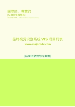 品牌视觉识别系统VIS项目列表