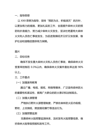 X 镇春季森林防火工作指导意见