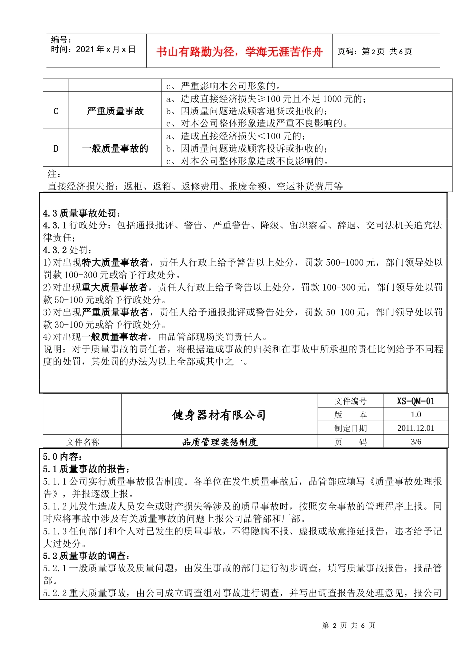 品质管理奖惩制度_第2页