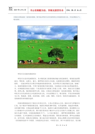 呼伦贝尔民族风情园项目