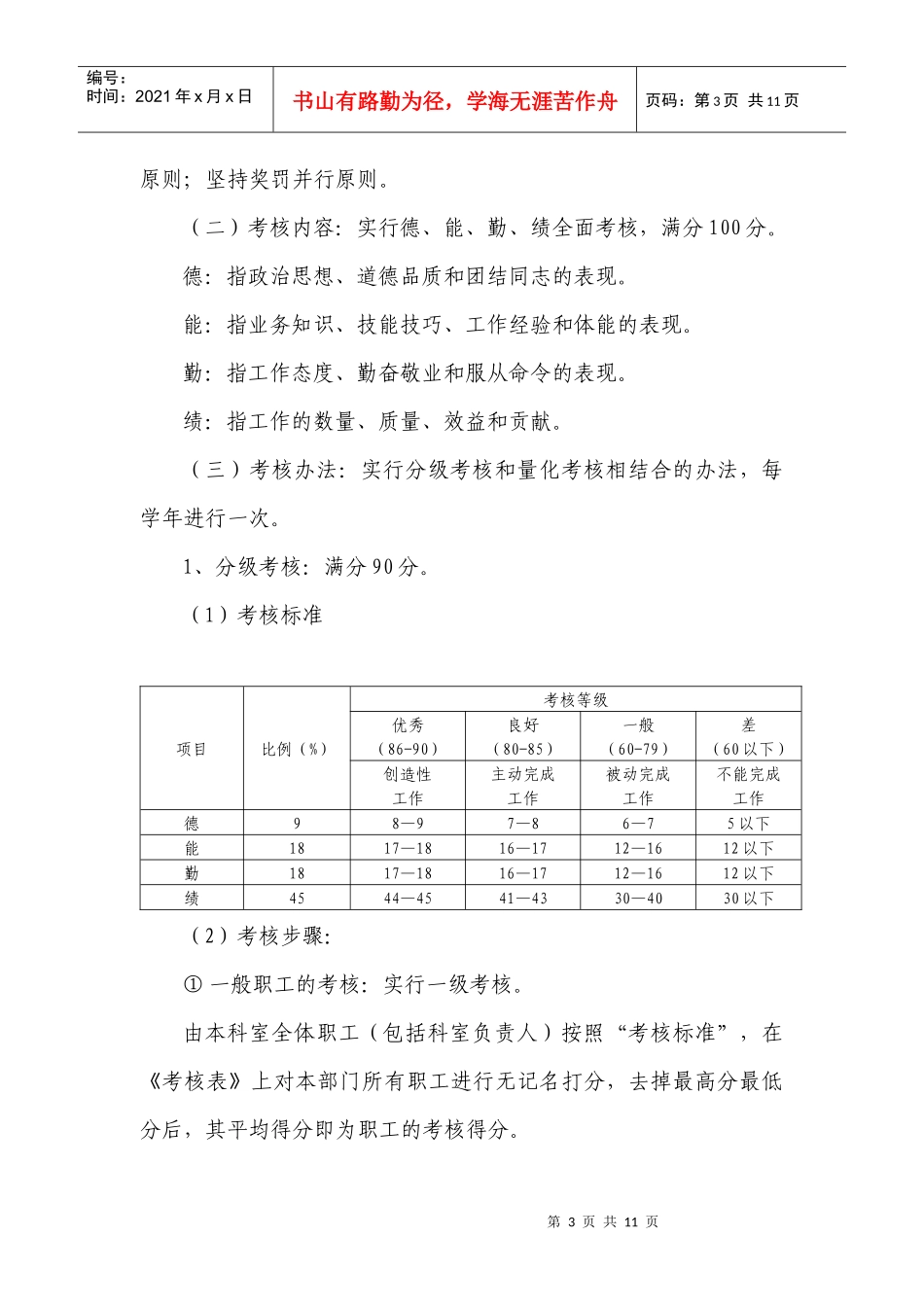 后勤管理处员工考勤管理办法(修订)_第3页