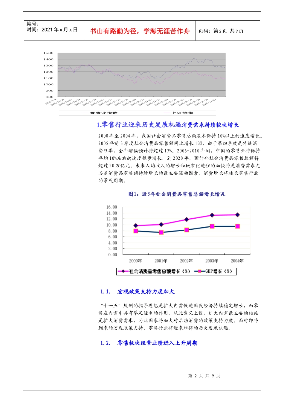 商品零售行业06年投资策略报告_第2页