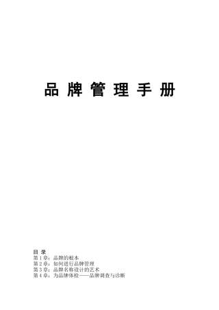 品牌管理手册(doc 128页)