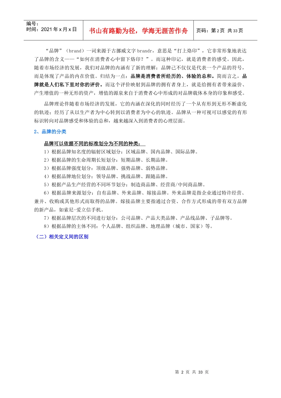 品牌建设实务(个人精心编制)XXXX0616版teliss_第2页