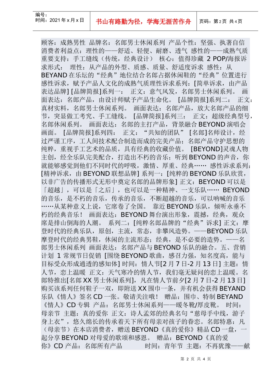 名郎品牌传播计划_第2页