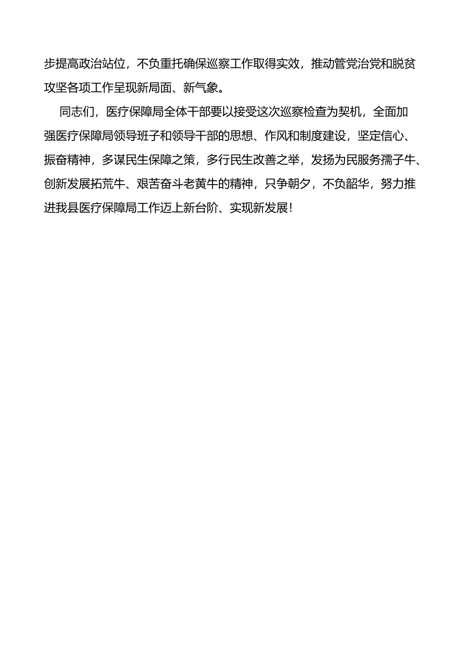 县委巡察组巡察县医疗保障局工作动员部署会议讲话范文_第3页