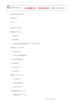 商业计划书(doc 28页)