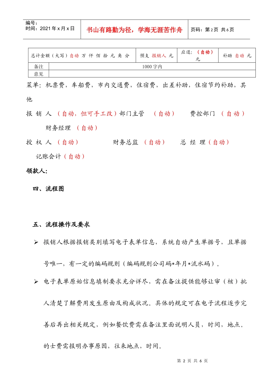 员工费用报销流程（DOC 5）_第2页
