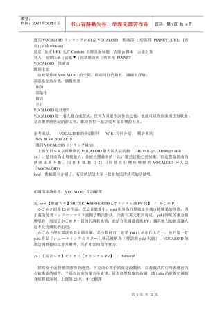 周刊VOCALOIDランキング#163 @ VOCALOID 推广部 痞客邦 PIXNET