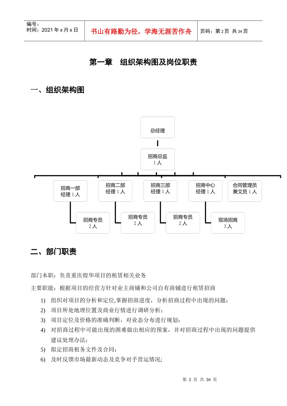商业地产招商部管理手册_第2页