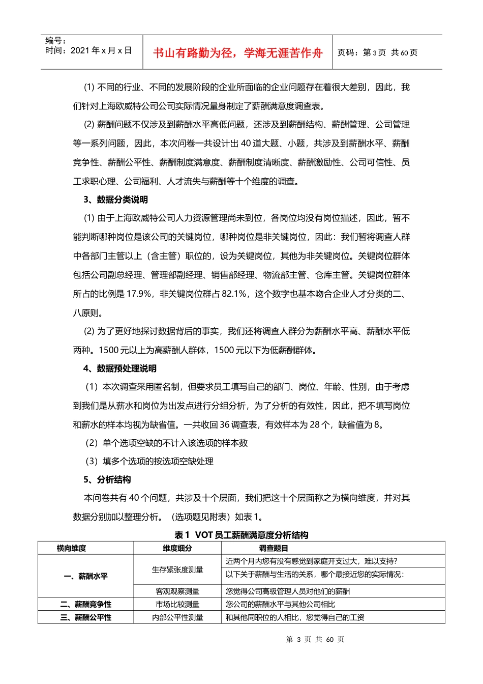 员工薪酬满意度调查报告经典范本[1]_第3页