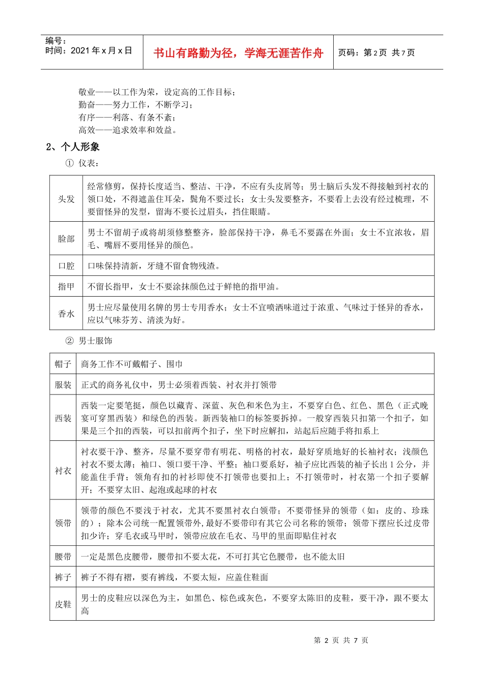 员工礼仪培训经典教案_第2页