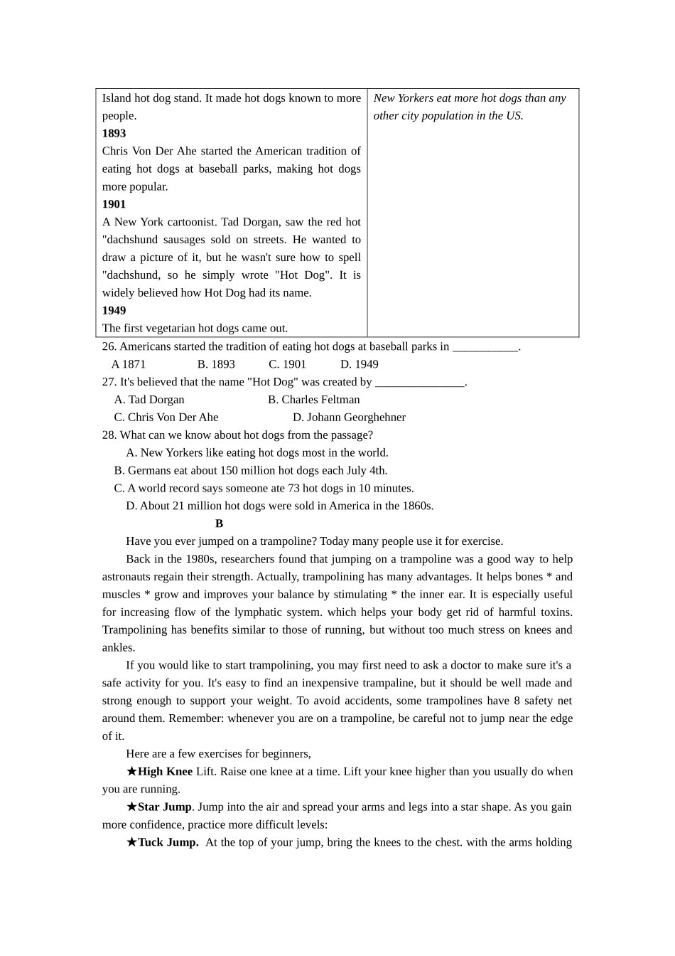 浙江省初中毕业学业考试(温州市)英语试题卷_第3页
