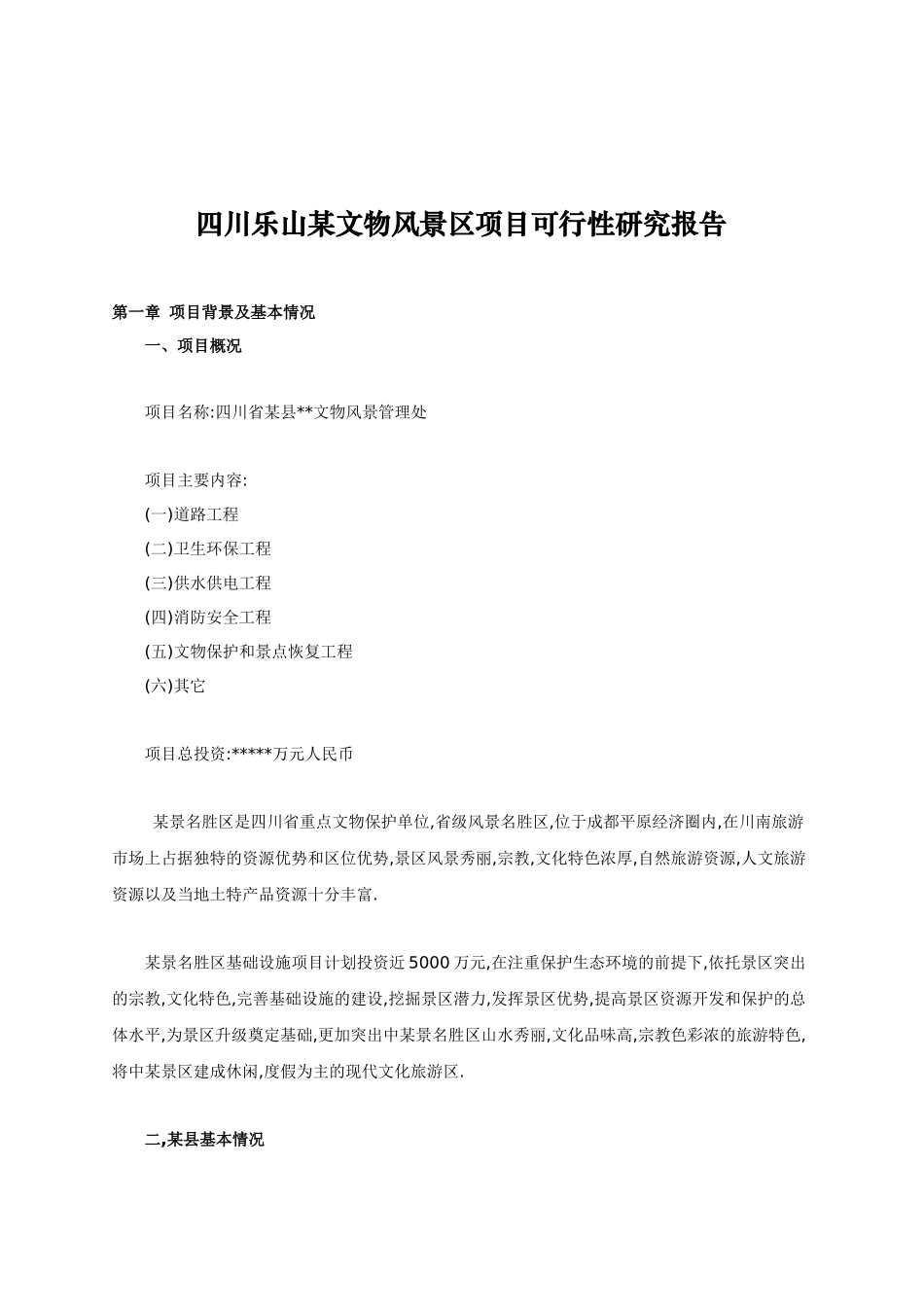 四川某项目可行性研究报告_第1页