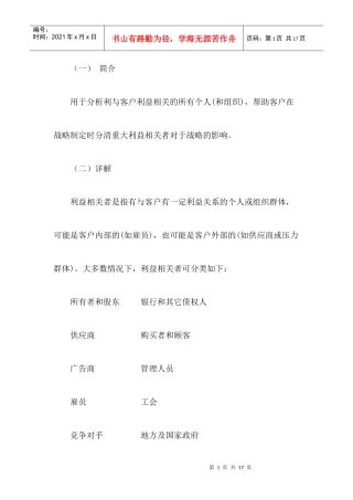 咨询工具之五种力量模型