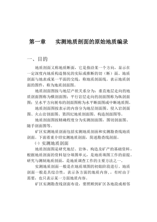 固体矿产勘查原始地质编录细则