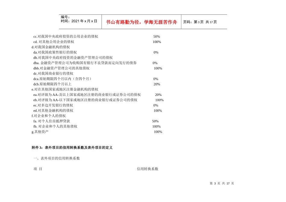 商业银行资本充足率管理办法相关附件——_第3页