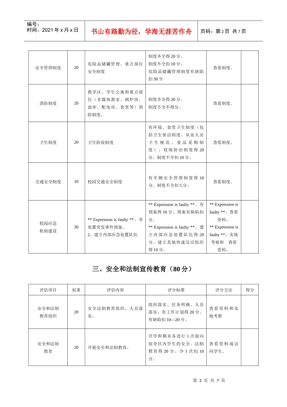 后勤集团公司综合治理(平安校园)评估标准_第2页