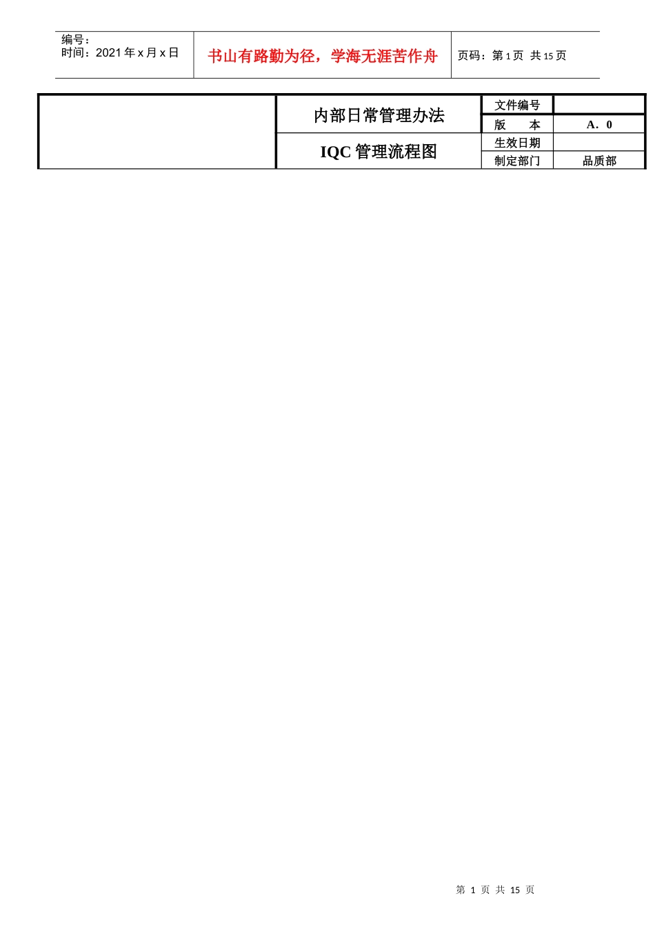 品质管理流程图_第1页