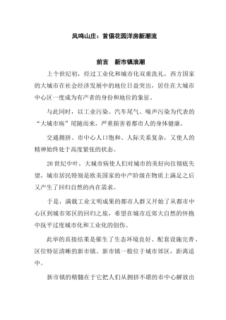 房地产行业凤凰城销售推广