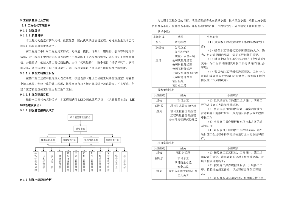 工程质量创优计划及保证措施_第1页