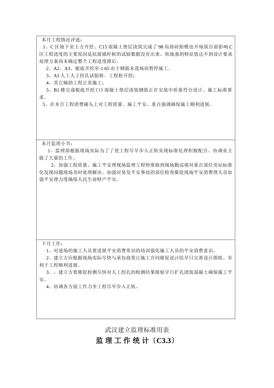 咸市中心医院整体搬迁工程监理月报_第3页