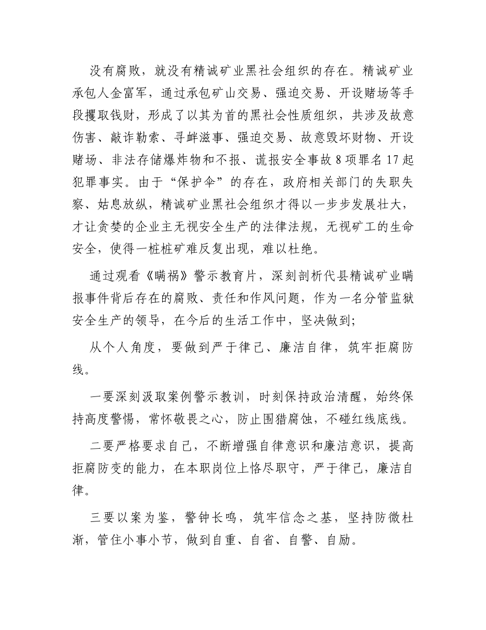 观看警示教育片《瞒祸》心得体会_第2页