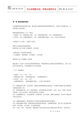 品牌销售的团队管理的方案