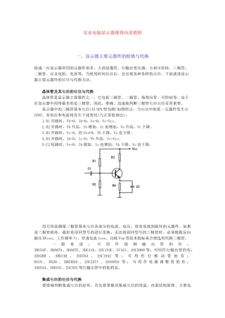 实业电脑显示器维修内部教程(免费下载)
