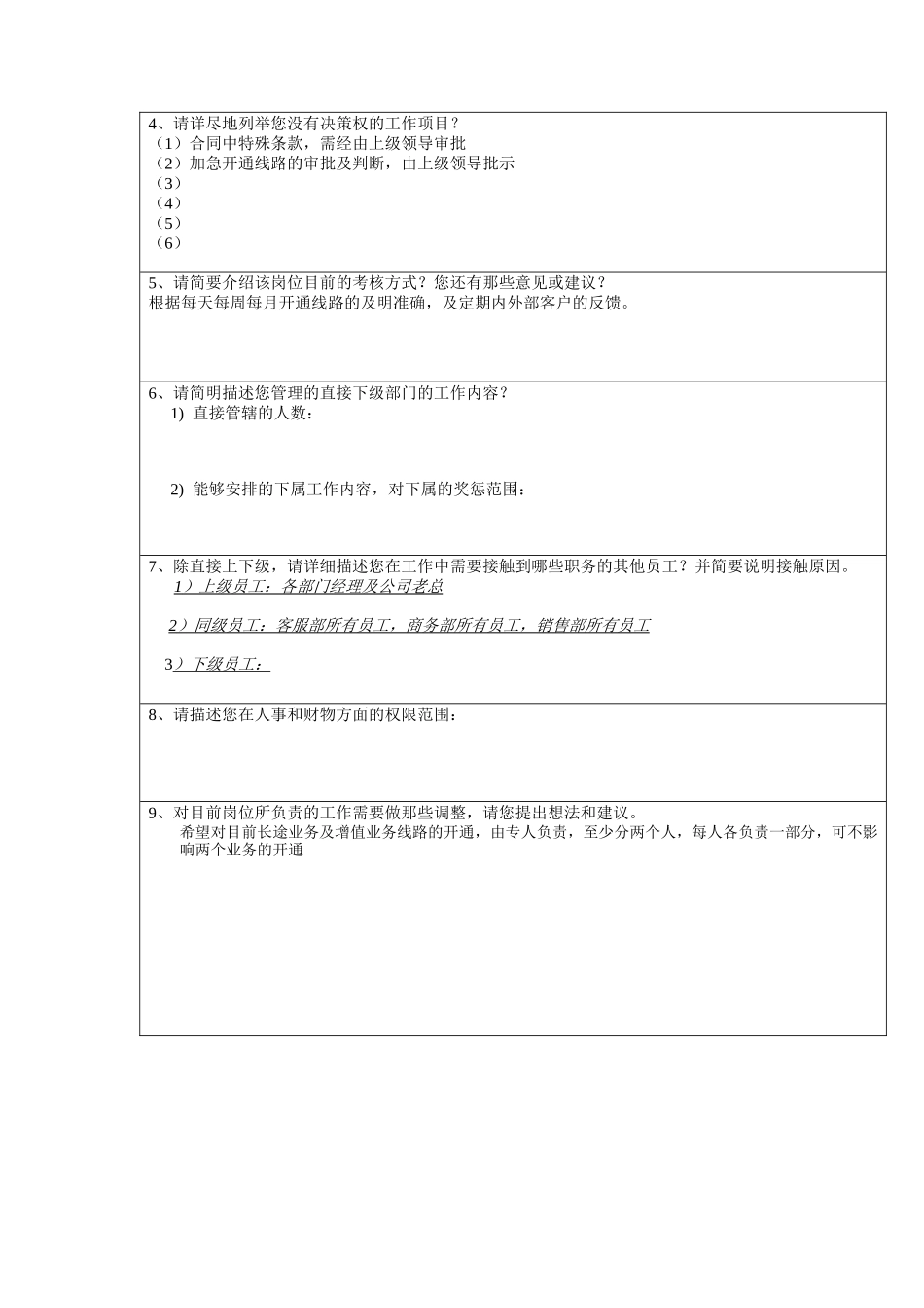商务部-销售助理王妍工作分析问卷_第2页