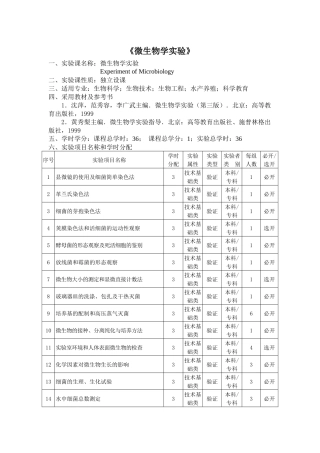微生物学实验