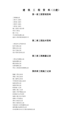 建筑工程(土建、园林)资料员日常工作流程明细