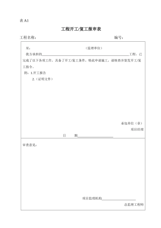 地质灾害治理施工监理规范表格