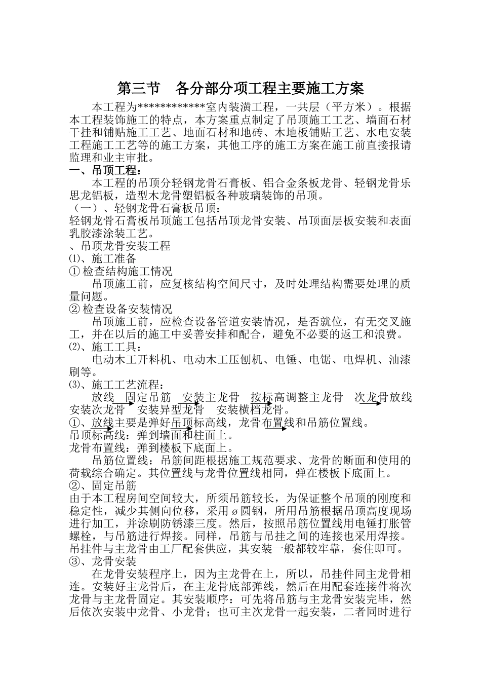 室内装潢工程施工组织设计(23页)_第1页