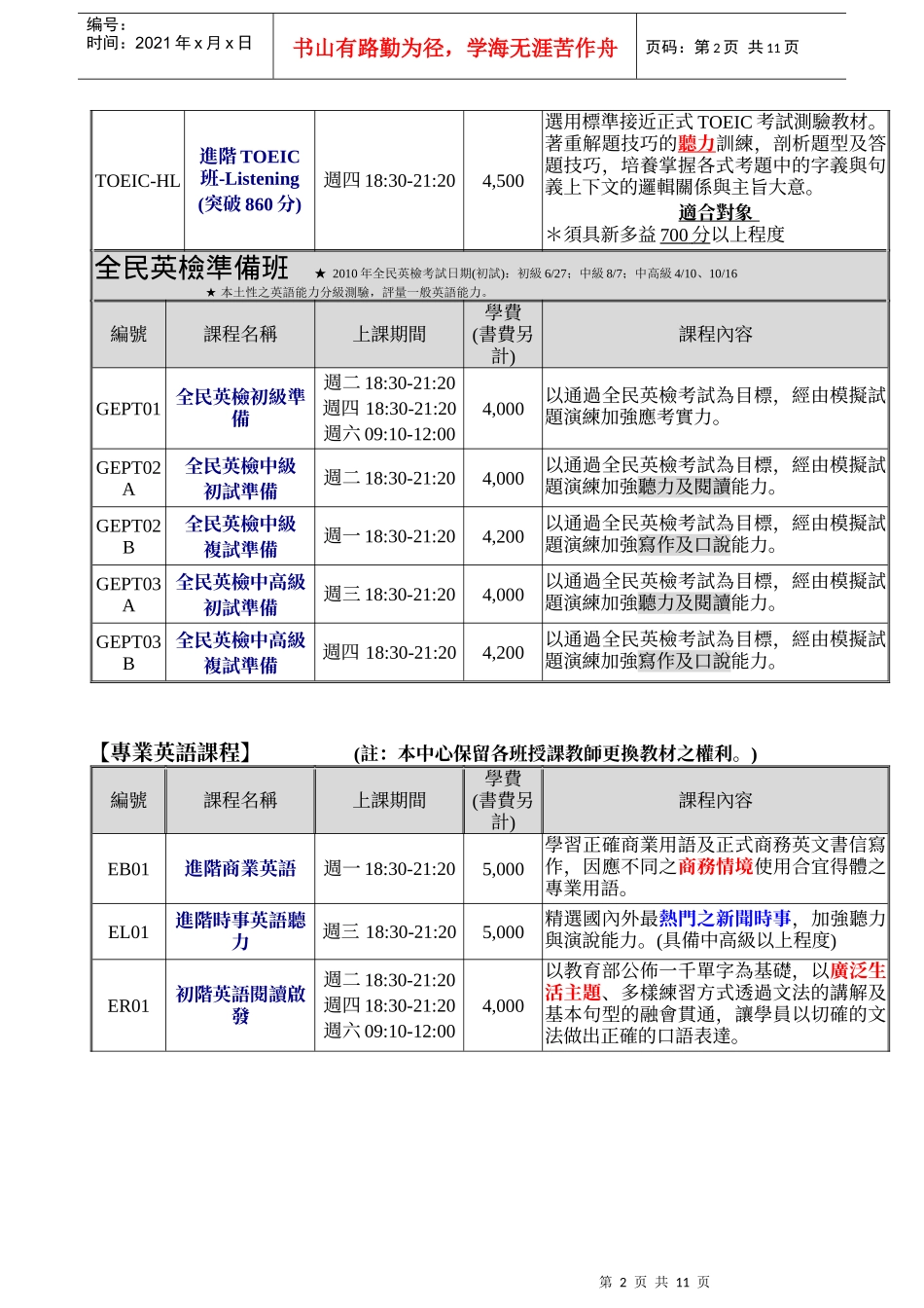 国立中山大学推广教育处外国语文教学中心(1)_第2页