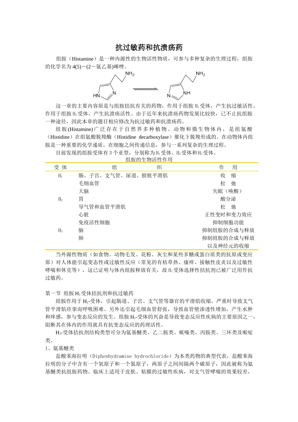 抗过敏药和抗溃疡药_第1页