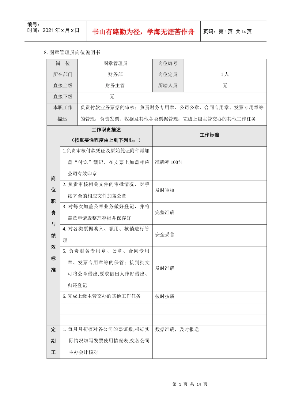 图章管理员岗位流程表_第1页