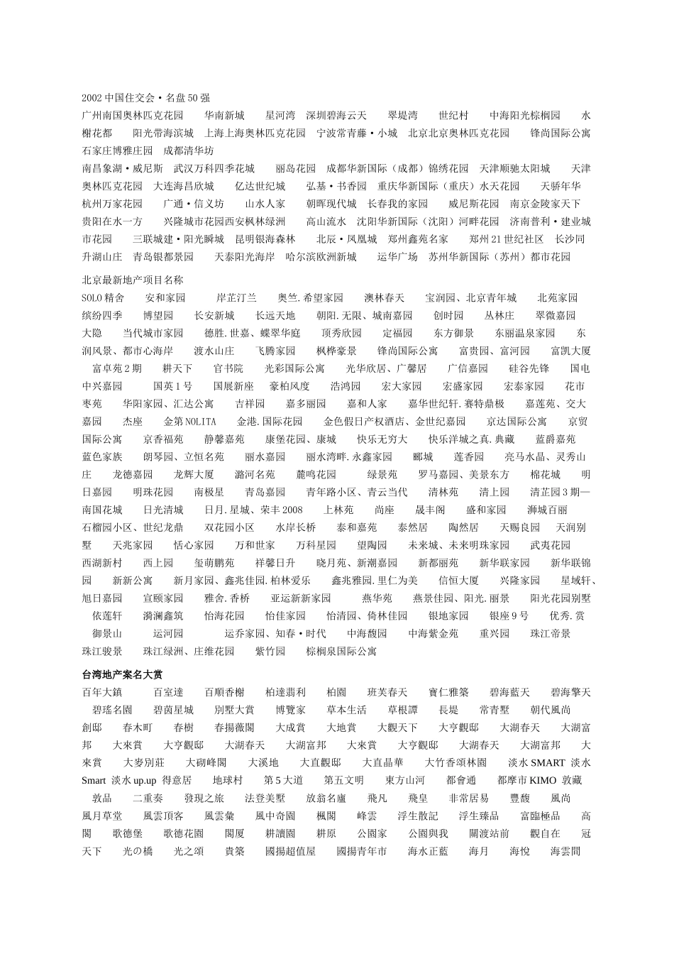 房地产案名、主题广告语、系列文案大全(DEMO)_第2页