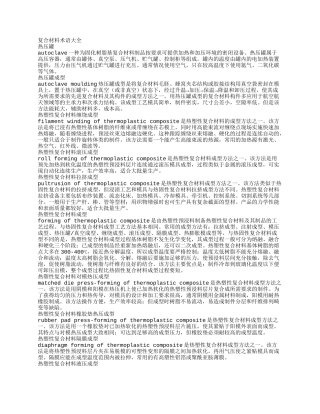 复合材料术语汇总