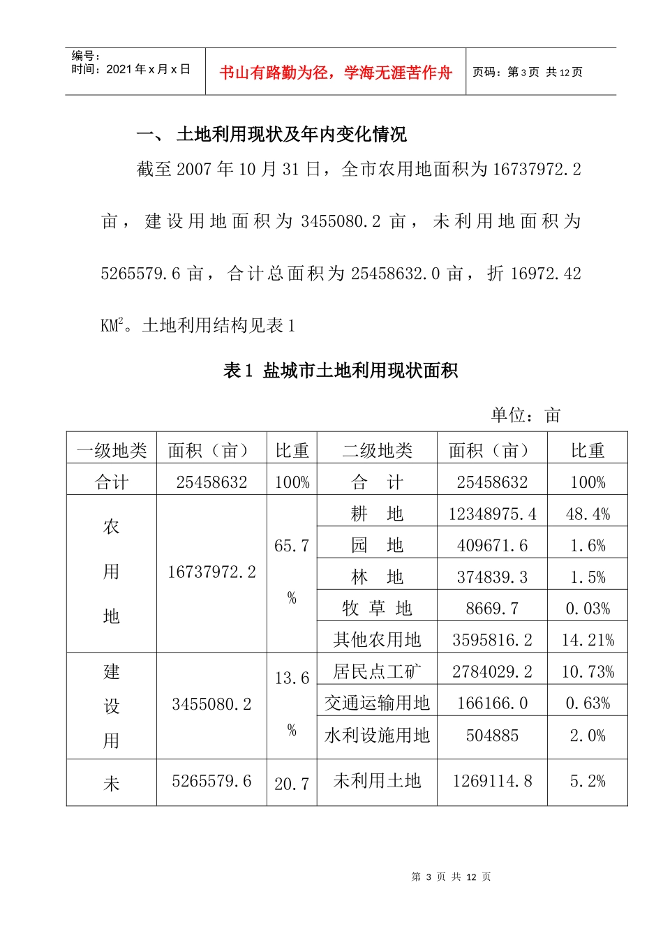 土地利用现状变化情况分析报告_第3页