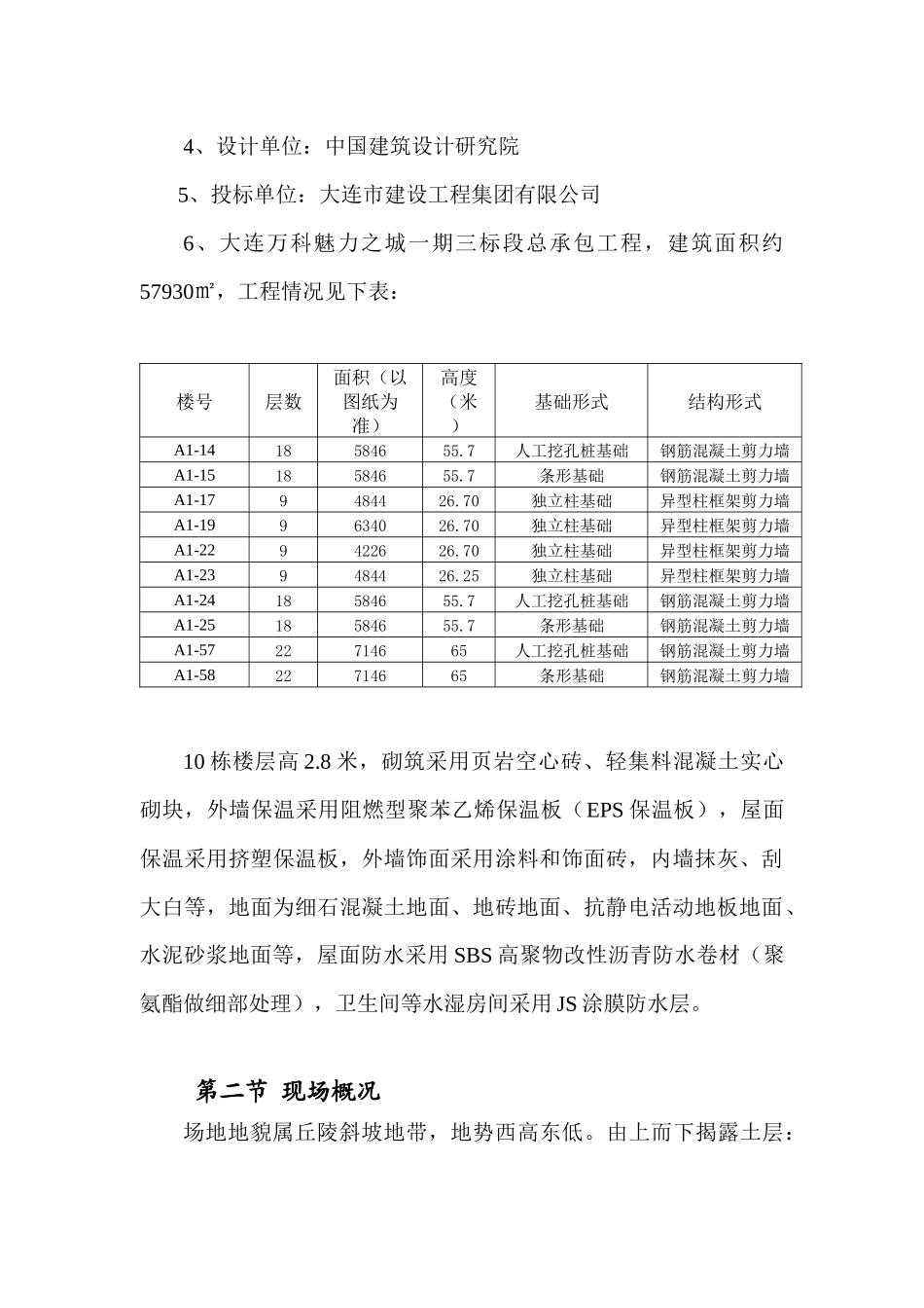 大连某地产魅力之城一期三标段总承包工程_136页_大连建工_第3页